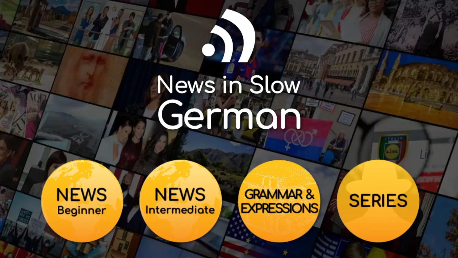 Trang web News in Slow German còn chia ra từng mục để người học có thể lựa chọn phần phù hợp với từng cá nhân