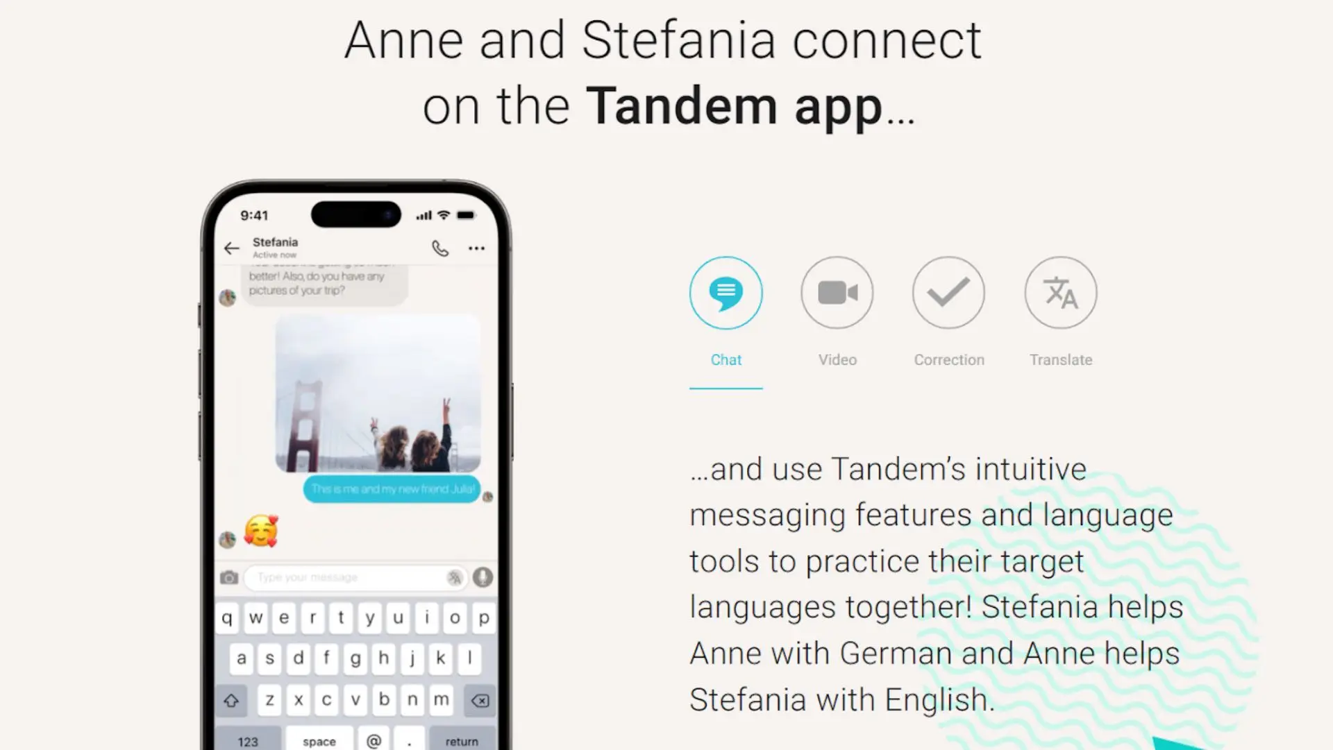 App học tiếng Đức Tandem có hỗ trợ nhắn tin, gọi thoại với người bản xứ