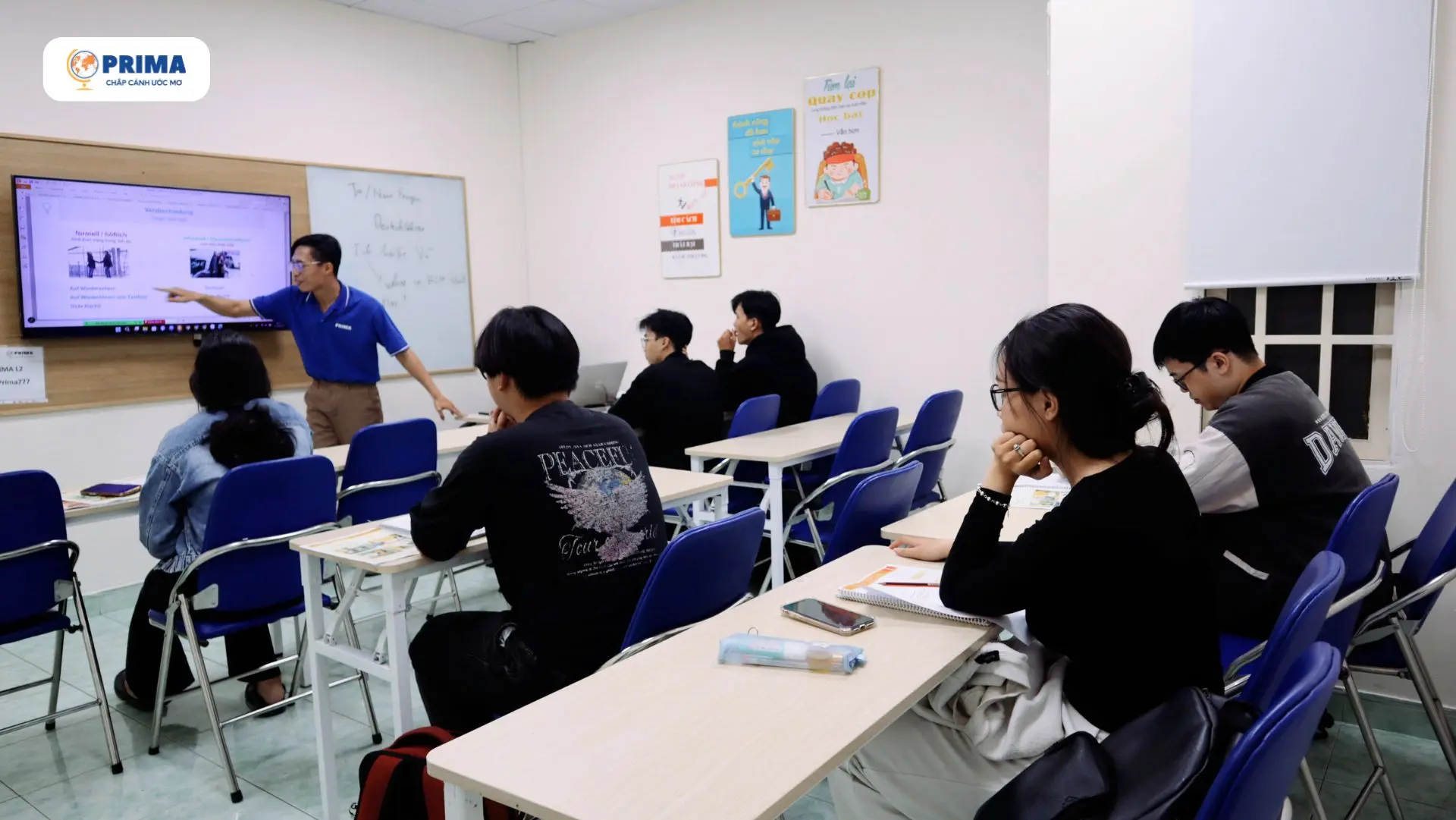 Trung tâm học tiếng Đức PRIMA cung cấp các khóa học tự A1-B2