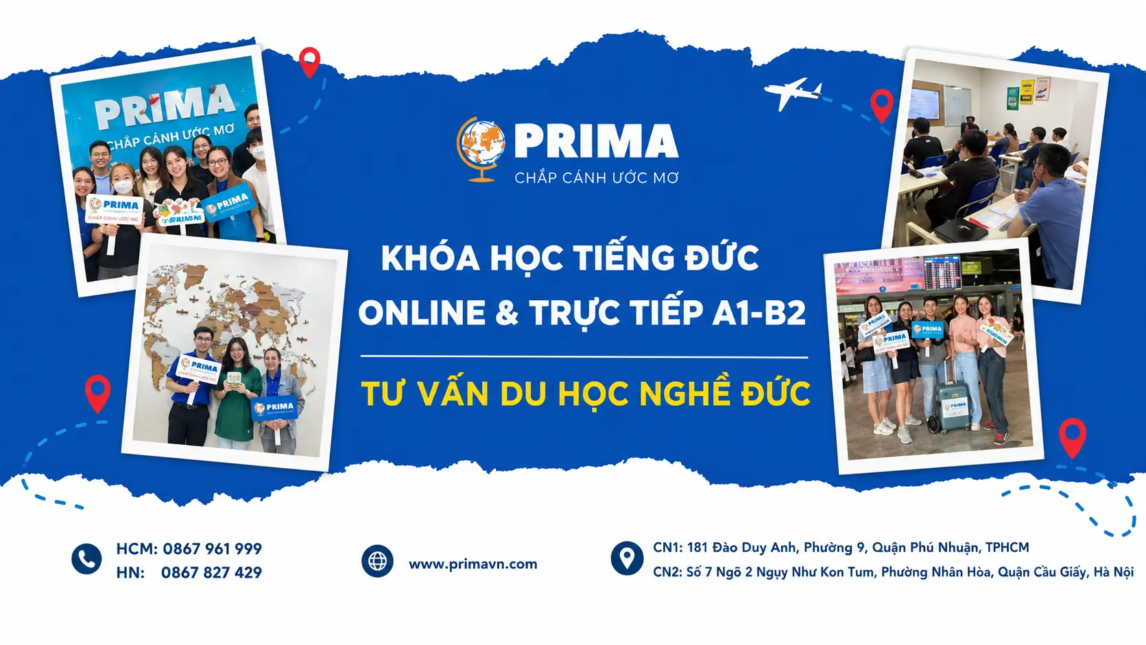 Học tiếng Đức từ trình độ A1-B2 cùng PRIMA