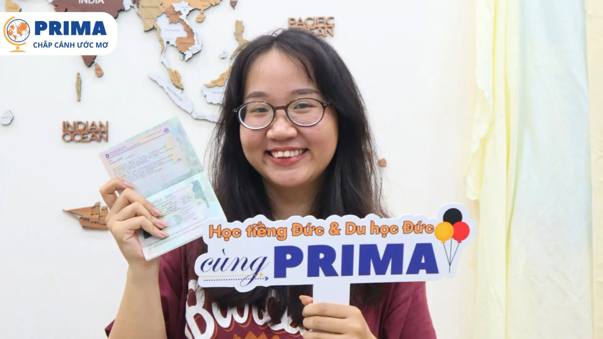 Học viên Bảo Chi của PRIMA nhận được visa chương trình du học nghề Đức ngành Điều dưỡng