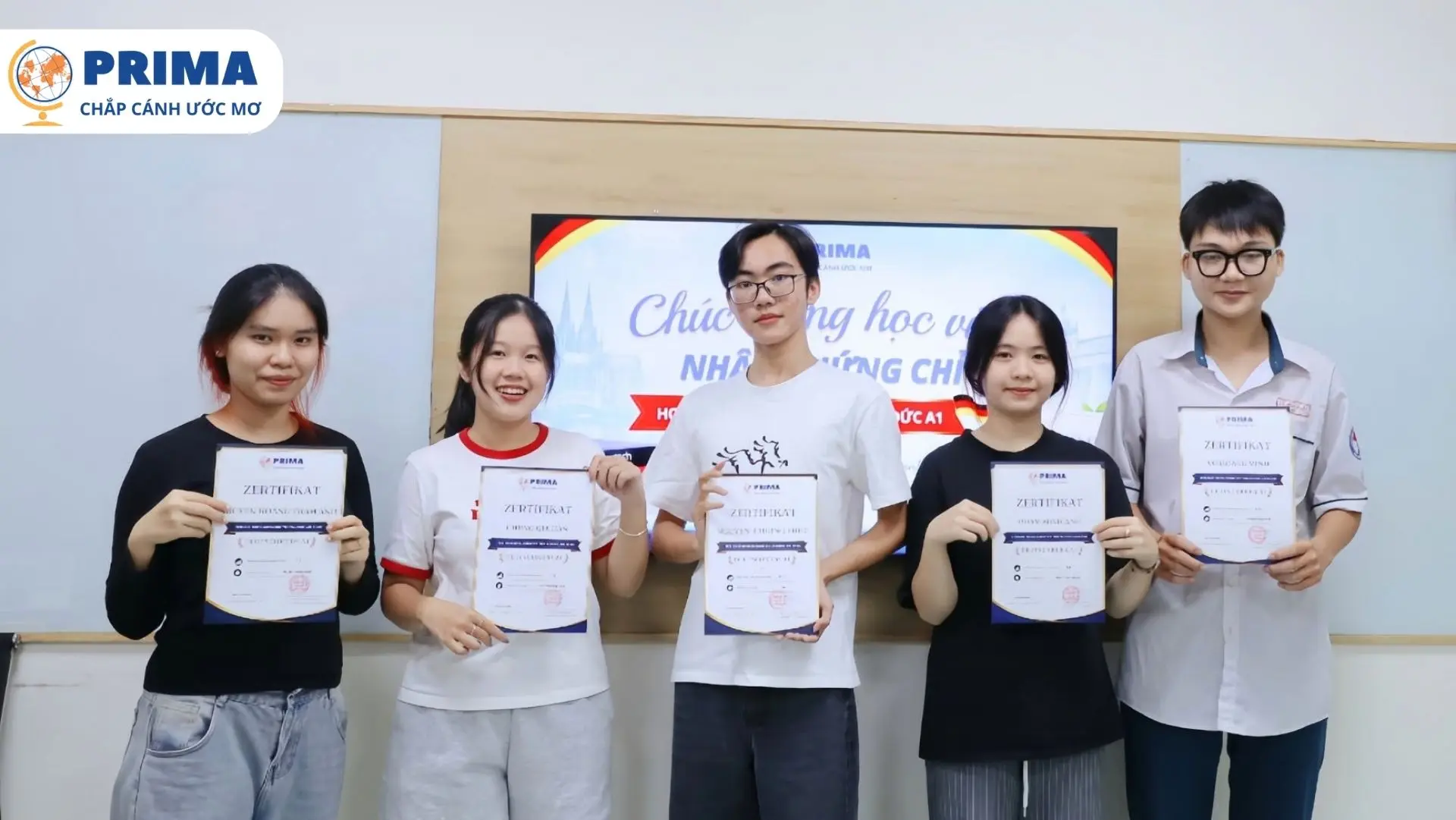 Trung tâm tiếng Đức PRIMA vớilo65 trình học phù hợp cho từng học viên 